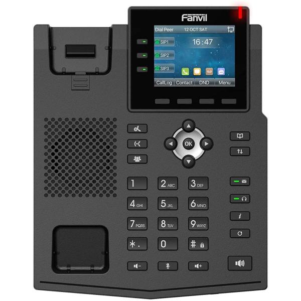 هاتف فانفيل Fanvil X3U IP مع 6 خطوط SIP ومفتاح وخط عرض ملون 2.8 بوصة